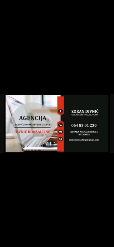 Knjigovodstvena agencija Batajnica Divnić konsalting - Ekonomija Menadžment Tražim Nudim Posao Oglasi Beograd Knjigovodstvena agencija Batajnica Divnić konsalting - Ekonomija Menadžment Tražim Nudim Posao Oglasi Beograd