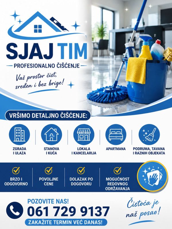 Vršimo kvalitetno čišćenje i redovno održavanje - Čišćenje i Održavanje Oglasi Beograd