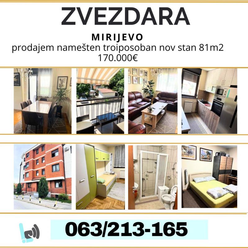Beograd, Zvezdara, Mirijevo, 81m2, prodajem troiposoban stan, - Prodaja Stan Oglasi Beograd Beograd, Zvezdara, Mirijevo, 81m2, prodajem troiposoban stan, - Prodaja Stan Oglasi Beograd