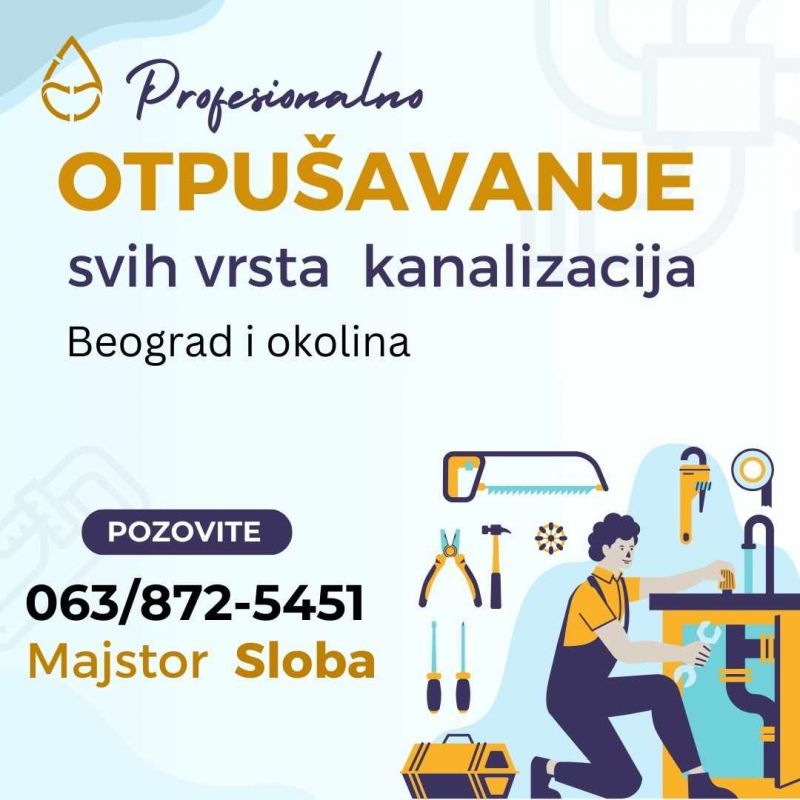 Vodoinstalater-Odgušivanje kanalizacije - Građevinske Usluge Oglasi Beograd