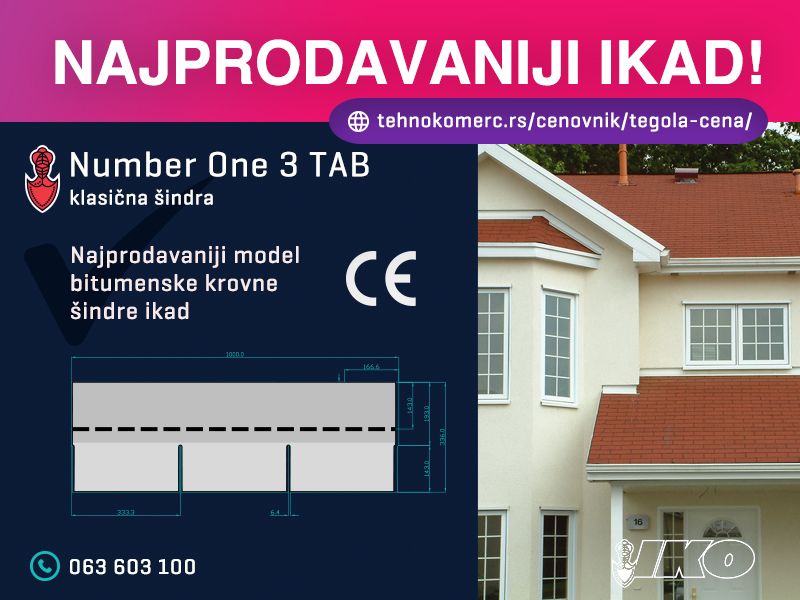 Tegola IKO Number One 3TAB / Biber - Građevinski Materijali Oglasi Beograd Tegola IKO Number One 3TAB / Biber - Građevinski Materijali Oglasi Beograd