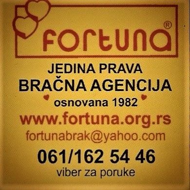 "FORTUNA" 41. GODINA BRAČNOG POSREDOVANJA - Ostale Usluge Oglasi Beograd "FORTUNA" 41. GODINA BRAČNOG POSREDOVANJA - Ostale Usluge Oglasi Beograd