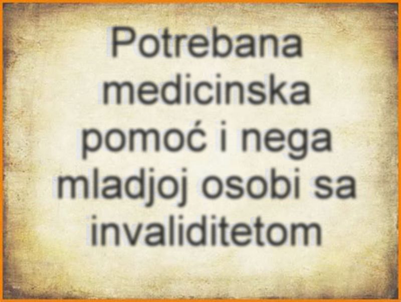 Potrebana medicinska pomoć i nega mladjoj osobi sa invaliditetom - Tražim Bilo Koji Posao Oglasi Beograd Potrebana medicinska pomoć i nega mladjoj osobi sa invaliditetom - Tražim Bilo Koji Posao Oglasi Beograd