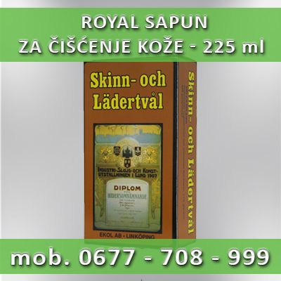 1 Proizvod – za čišćenje kožnog nameštaja, odeće ili obuće ROYAL 225 ml - Prodaja Nekretnine Razno Oglasi Beograd