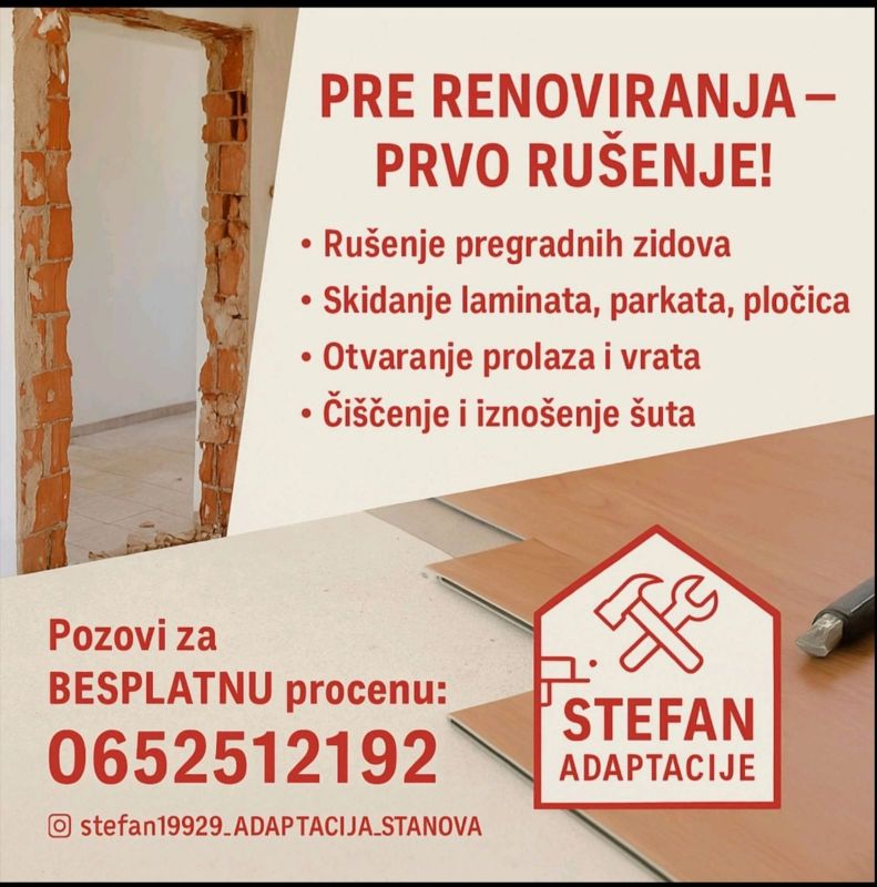 Rusenje i iznos suta. - Građevinske Usluge Oglasi Beograd Rusenje i iznos suta. - Građevinske Usluge Oglasi Beograd