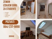 Zemun, Nova Galenika, izdajem sobu za studente :: Izdavanje Rentiranje Soba Oglasi Beograd