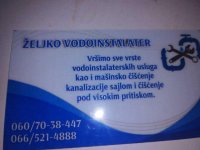 VODOINSTALATER Željko :: Ostale Usluge Oglasi Beograd