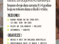 Posao za stalno: Briga o deci 4 i 8 godina :: Briga o Deci Tražim Nudim Posao Oglasi Beograd