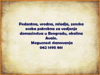 Vodjenje domacinstva u Beogradu :: Održavanje Domaćinstva Tražim Nudim Posao Oglasi Beograd