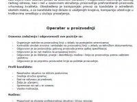 Operater u proizvodnji :: Tražim Bilo Koji Posao Oglasi Beograd