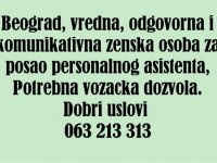 Beograd, vredna, odgovorna i komunikativna zenska osoba za posao personalnog asistenta :: Trgovina Tražim Nudim Posao Oglasi Beograd