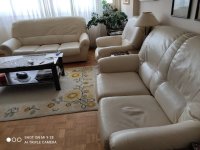 Garnitura od bež (drap) eko kože :: Dvosedi Trosedi Fotelje Kauči Oglasi Beograd Garnitura od bež (drap) eko kože :: Dvosedi Trosedi Fotelje Kauči Oglasi Beograd