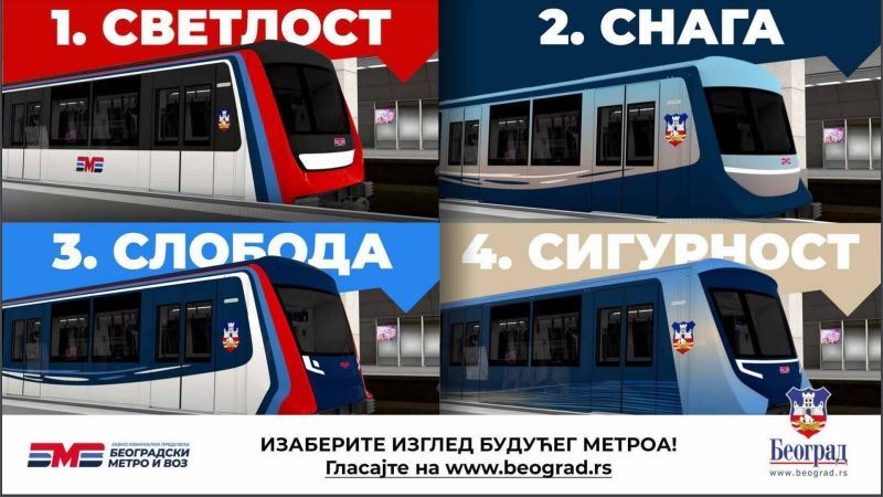 Za Dizajn Budućeg Metroa Najviše Glasova Beograđana Dobio Predlog „Sigurnost”
